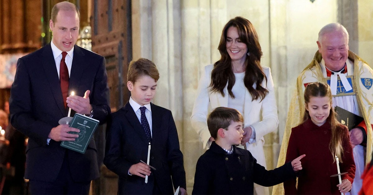 Mellowed by Catherine's touching gesture towards Prince Louis, the palace staff shed tears