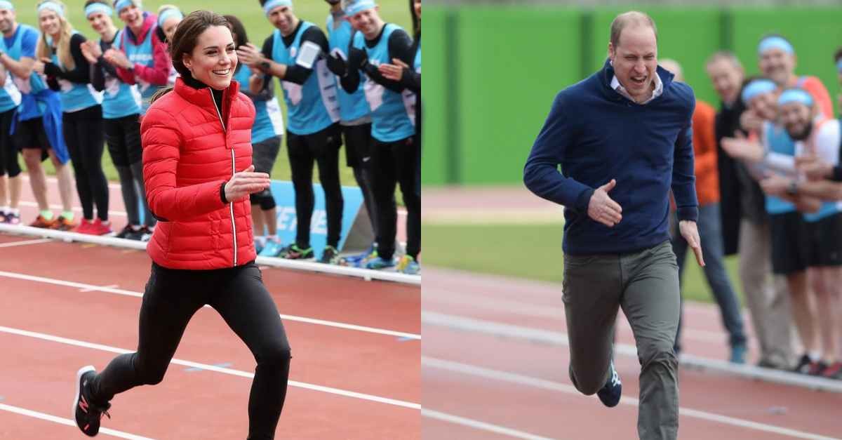 Princess Catherine was spotted jogging with Prince William around the gardens at Windsor