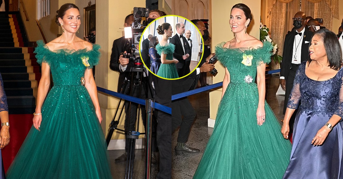 Princess Catherine does her most elegant Jenny Packham impression as she steals hearts with her glamorous style
