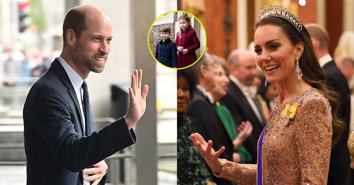 Expressing deep gratitude, Princesses Catherine and William were spotted taking George, Charlotte and Louis to the Royal party