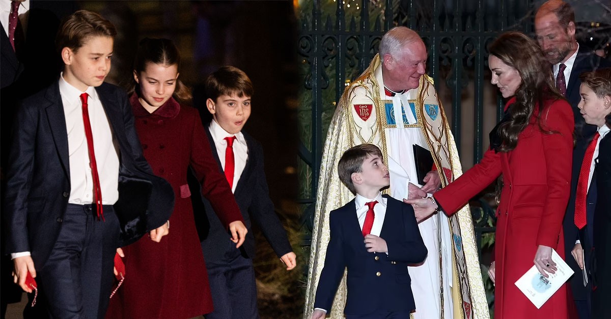Prince Louis brings Mother Catherine to tears in "heartwarming" moment with George and Charlotte at Christmas show in just 3 photos