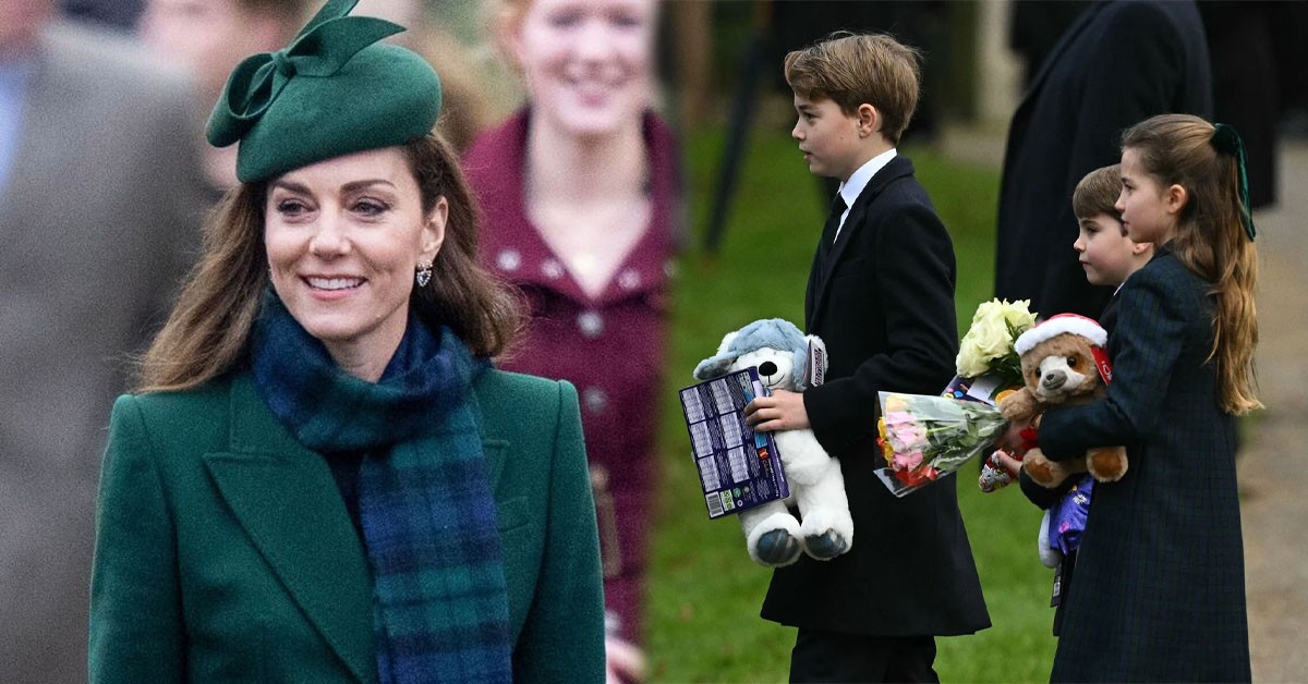 Princess Catherine melted over Prince George's cheeky five-word exchange with Charlotte after the tense event